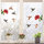 Maison & Déco Stickers Sud Trading Adhésifs de vitres Hibiscus et colibris Rouge