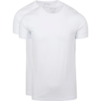 Vêtements Homme T-shirts & Polos Slater T-shirts 10+10 Col O Lot de 2 Blanc Blanc