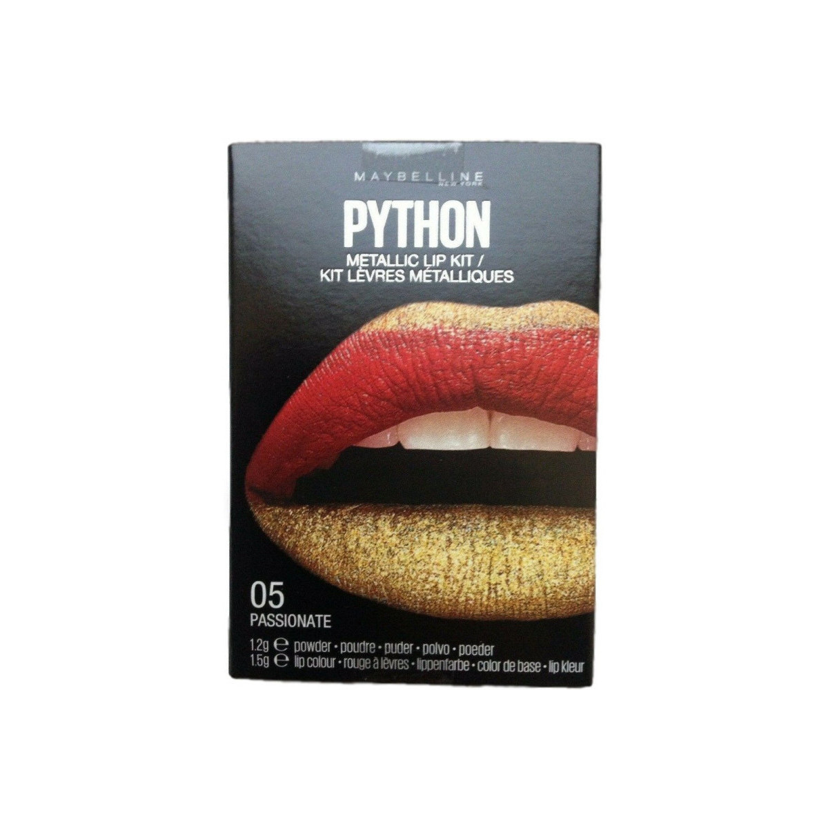 Beauté Femme Palettes maquillage yeux Maybelline New York Kit Rouge à Lèvres Métalliques Python Rouge