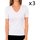 Vêtements Femme T-shirts manches courtes Abanderado P04AN-BLANCO Blanc