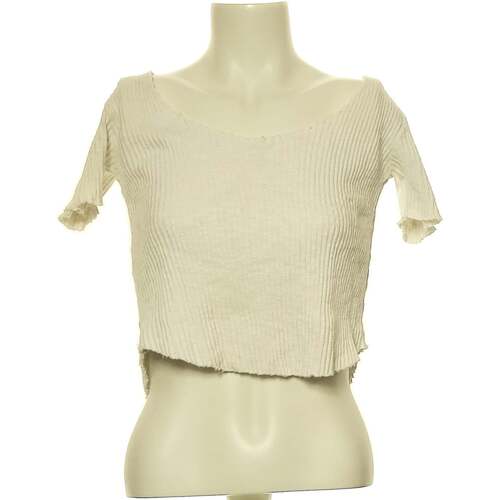 Vêtements Femme Ballerines / Babies Zara top manches courtes  36 - T1 - S Blanc Blanc