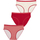 Sous-vêtements Femme Culottes & slips Athena Lot de 3 slips femme Ecopack Mode Rouge