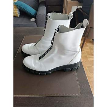Chaussures Femme Boots Inconnu Boots blanches Blanc