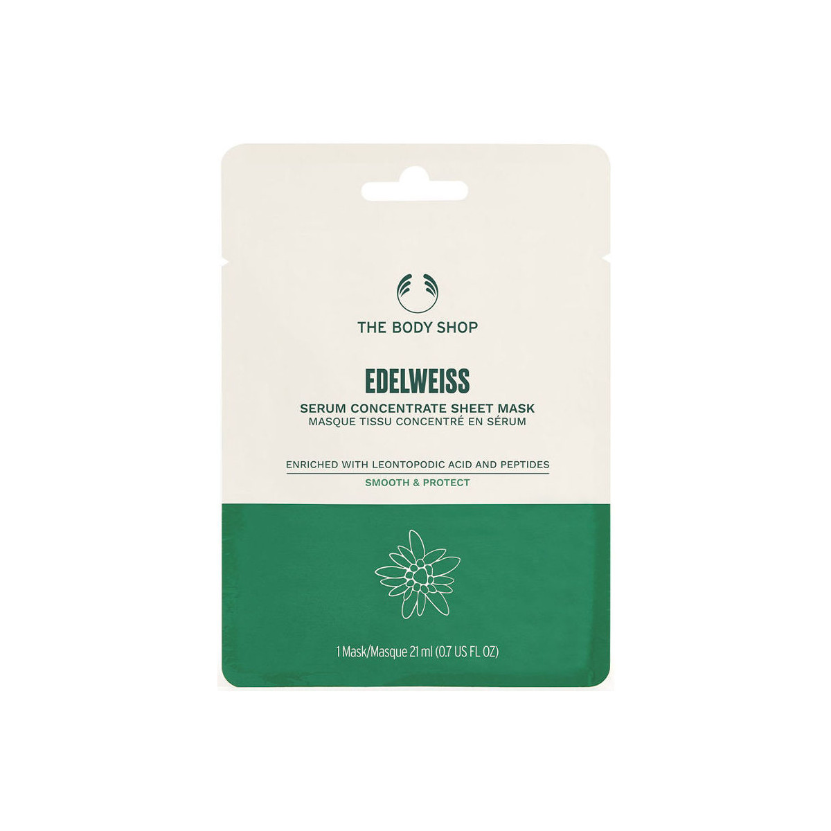Accessoires textile Masques The Body Shop Edelweiss Serum Concentrate Sheet Mask 