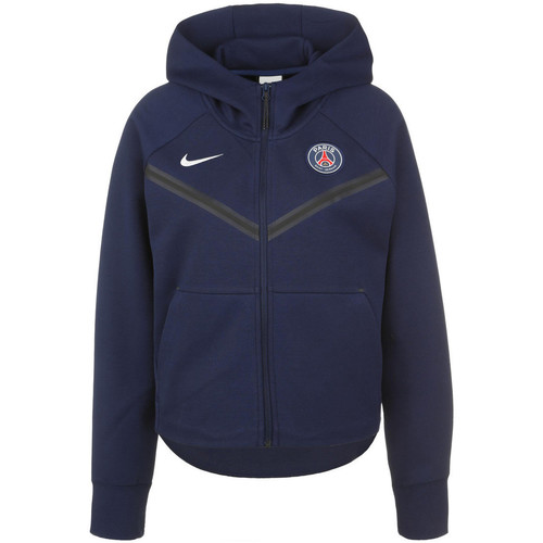 Nike PSG TECH FLEECE Bleu - Vêtements Vestes de survêtement Femme 140,40 €