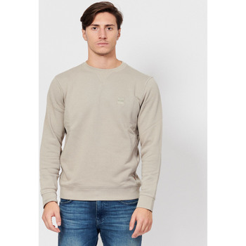 Vêtements Homme Sweats BOSS Sweat-shirt en coton avec patch logo Gris