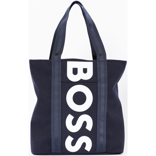 BOSS Cabas en tissu avec logo vertical Bleu - Sacs Sacs Femme 80,99 €