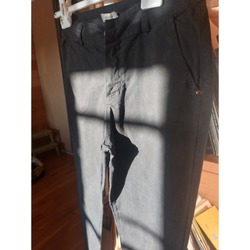 Vêtements Femme Chinos / Carrots Actuelle Pantalon noir toile coton Noir
