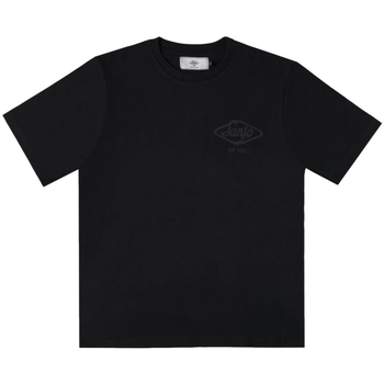 Vêtements Homme Brett & Sons Sanjo Flocked Logo T-Shirt - All Black Noir