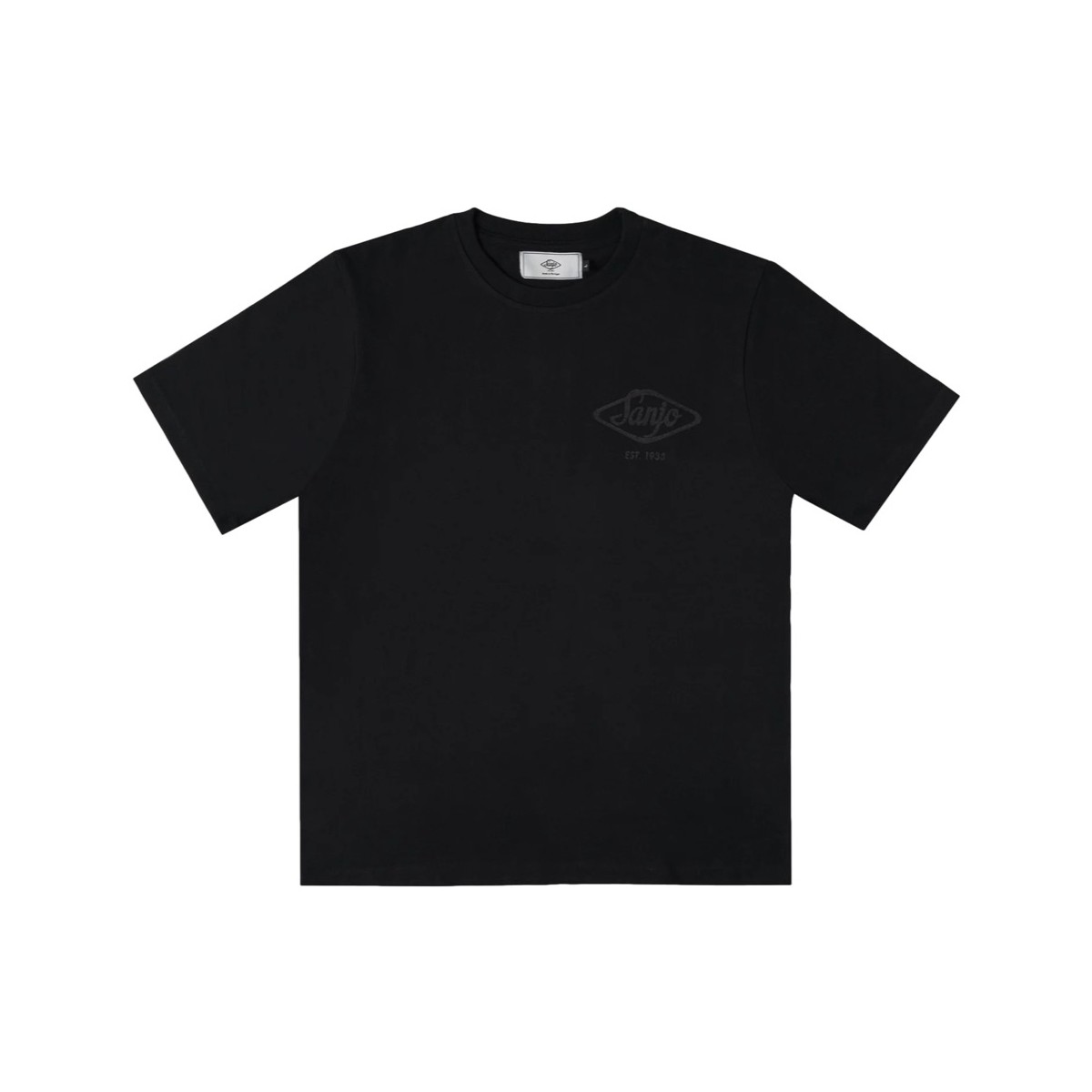 Vêtements Homme T-shirts & Polos Sanjo Flocked Logo T-Shirt - All Black Noir
