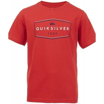 Vêtements Garçon T-shirts polo manches courtes Quiksilver TEE-SHIRT SIMPLE STEAR FLAXTON YOUTH - ROCOCCO RED - 10 ans Multicolore