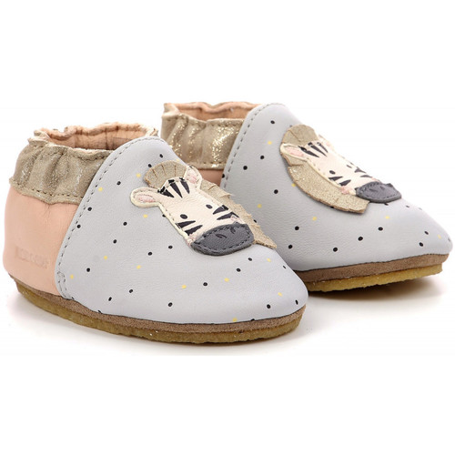Chaussures Fille Chaussons bébés Robeez Eyes On You Gris