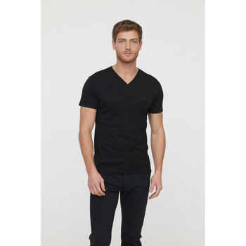 Vêtements Homme T-shirts manches courtes Lee Cooper T-Shirt AJESSY Blanc Noir