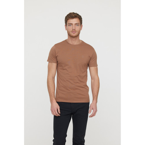 Vêtements Homme Chemise Docho Topaz Lee Cooper T-shirt Areo Camel Marron