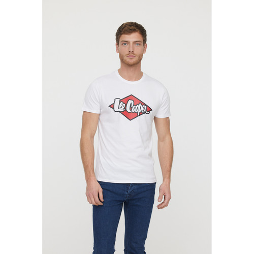 Vêtements T-shirts Classic courtes Lee Cooper T Azzik Blanc Blanc