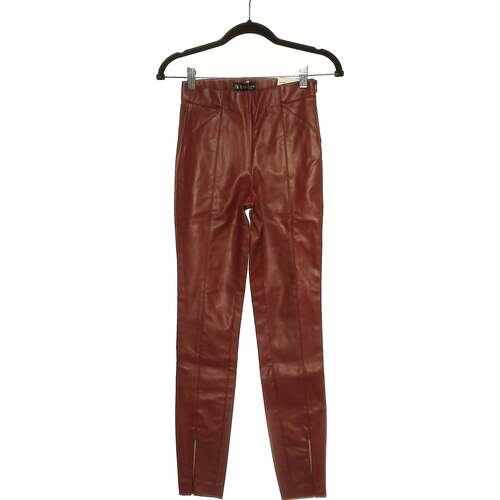 Vêtements Femme Pantalons Zara pantalon slim femme  34 - T0 - XS Rouge Rouge
