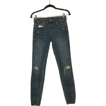 jeans bershka  jean slim femme  36 - t1 - s bleu 