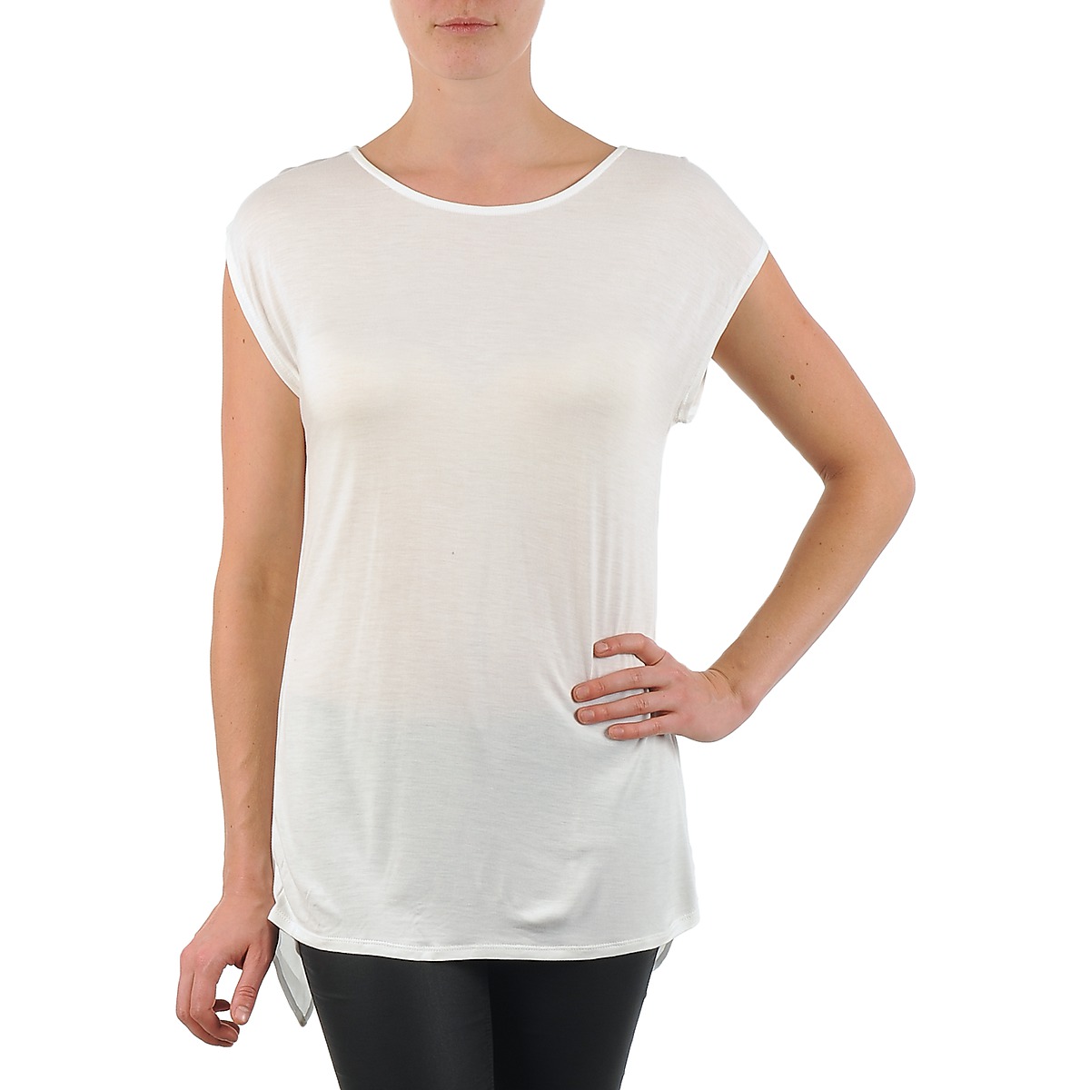 Vêtements Femme T-shirts manches courtes La City TS CROIS D6 Blanc