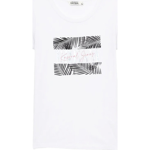 Vêtements Fille T-shirts manches courtes Kaporal LOUH22G11 Blanc