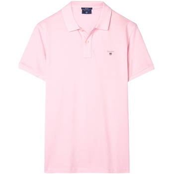Vêtements Homme Polos manches courtes Gant Short-sleeved polo shirts Rose