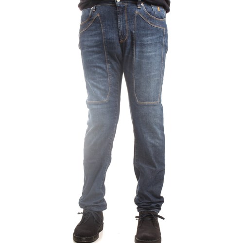 Vêtements Homme Jeans pleated droit Jeckerson JKUPA077TA396D963 Jeans pleated homme bleu Bleu