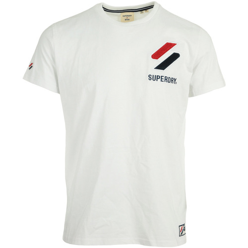 Vêtements Homme T-shirts manches courtes Superdry Sportstyle Chenille Tee Blanc