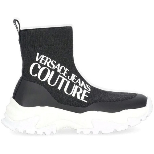 Chaussures Femme Baskets mode Versace Jeans faux-leather Couture 73VA3SV5 Noir