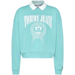Vêtements Femme Sweats Tommy Jeans Sweat polo universitaire femme  Ref 588 Bleu