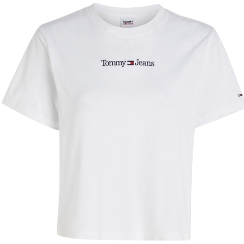 Vêtements Femme T-shirts & Polos Tommy Jeans T shirt femme  Ref 58885 YBR Blanc Blanc