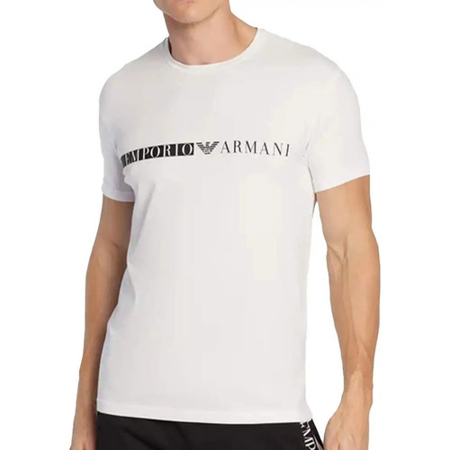 Vêtements Homme T-shirts manches courtes Emporio Armani Biały Slim Fit Blanc