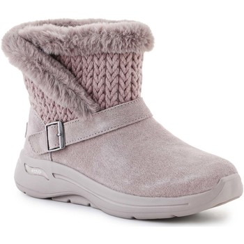 Chaussures Femme Boots Skechers Go Walk Arch Fit Boot True Embrace 144422-DKTP Rose