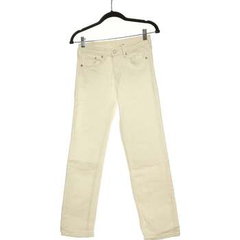 jeans h&m  jean slim femme  34 - t0 - xs blanc 