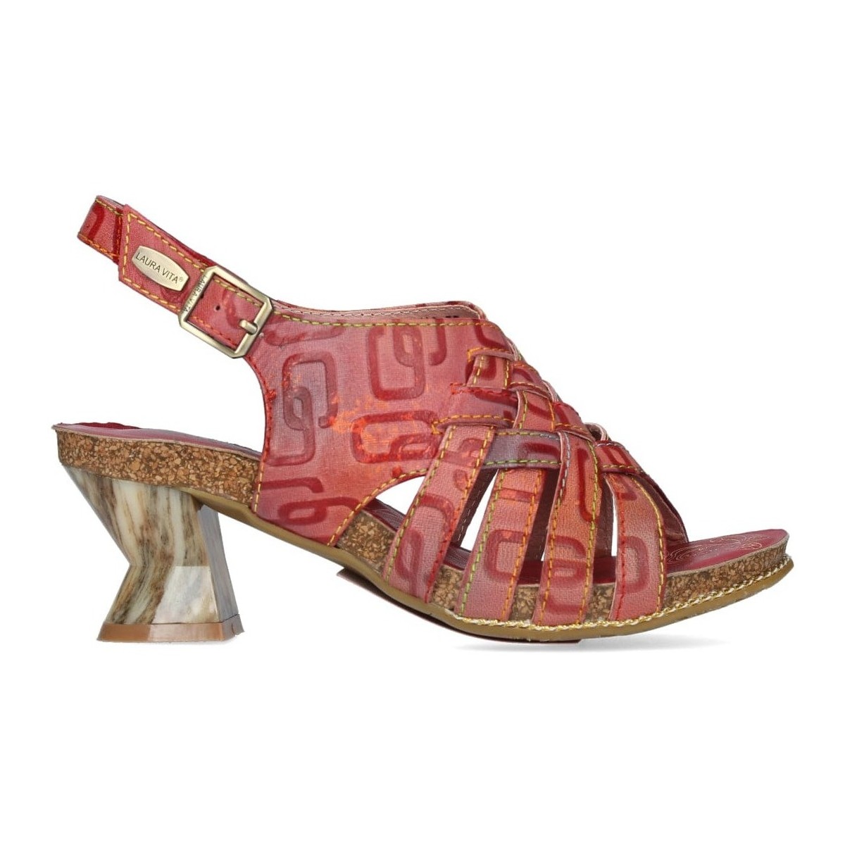 Chaussures Femme Sandales et Nu-pieds Laura Vita LAISAO 02 Rouge