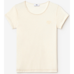 Vêtements Femme T-shirts & Polos Le Temps des Cerises T-shirt smalltrame crème Blanc