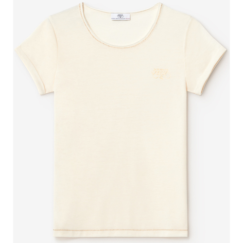 Vêtements Femme T-shirts & Polos Sweat Goal Gris Clairises T-shirt smalltrame crème Blanc