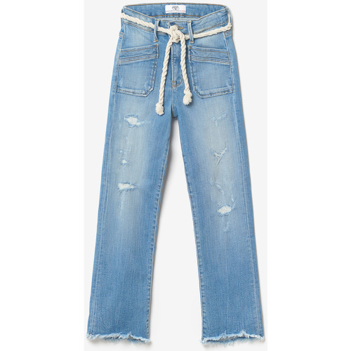 Vêtements Fille Jeans Joggings & Survêtementsises Precia 7/8ème jeans destroy bleu Bleu