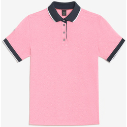 Vêtements Homme T-shirts Junior & Polos Le Temps des Cerises Polo novil en jacquard rose Rose