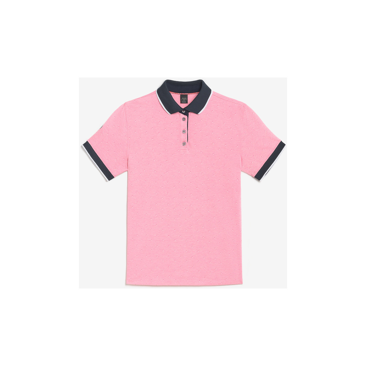 Vêtements Homme T-shirts & Polos Le Temps des Cerises Polo novil en jacquard rose Rose