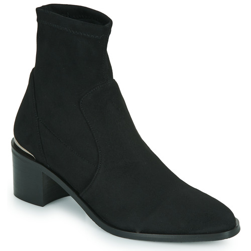 Chaussures Femme Zapatillas Boots JB Martin LUCIE Toile suédée noire