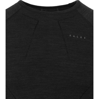 Falke T-shirt Thermique Mix Laine Noir Noir