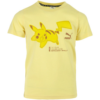 Vêtements Enfant T-shirts manches courtes Puma Performance Pokemon Tee Kids jaune