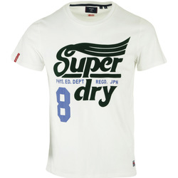 Vêtements Homme T-shirts manches courtes Superdry Collegiate Graphic Tee 185 Brilliant White