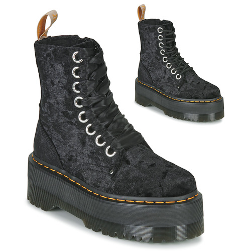 Chaussures Femme Boots Dr. shoes Martens Dr shoes Martens 1460 8-eye boots in brown Noir Velours