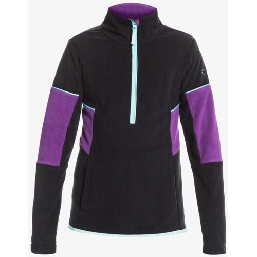 Vêtements Femme Sweats Roxy - Polaire zippée - noire et violette Noir