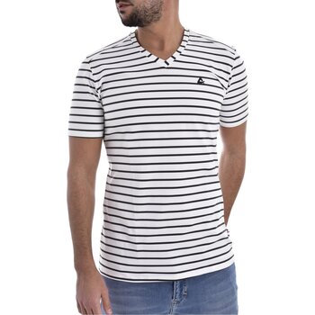 Vêtements Homme T-shirts manches courtes Aura Évolution TEEH08 Blanc