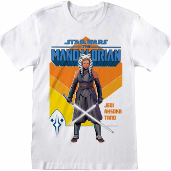 Vêtements T-shirts manches longues Star Wars: The Mandalorian  Blanc