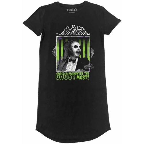 Vêtements Femme T-shirts manches longues Beetlejuice Ghost With The Most Noir