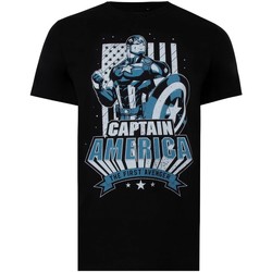 Vêtements Homme T-shirts manches longues Captain America The First Avenger Noir