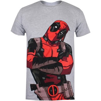 Vêtements Homme T-shirts manches longues Deadpool Talking Gris