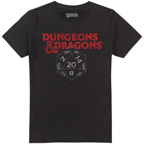Vêtements Homme T-shirts manches longues Dungeons & Dragons D20 Noir